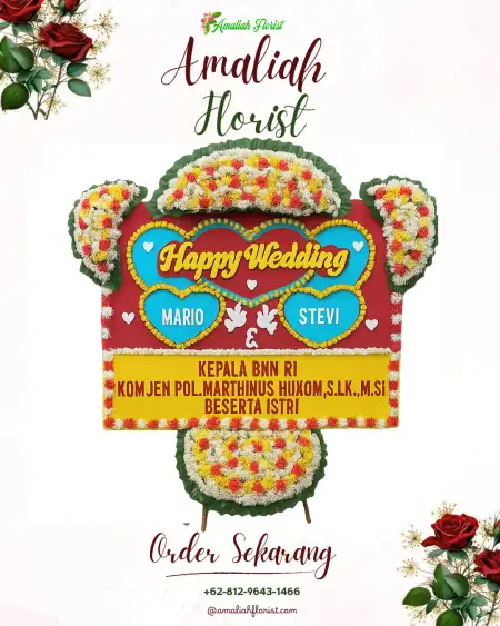 Papan Bunga Pernikahan Celep